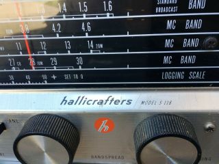 Vintage Hallicrafter Model S - 118 Ham Radio Tube Receiver 5 Band Short Wave 2