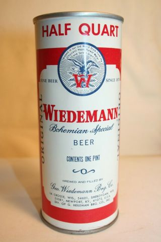 Wiedemann Beer 16 Oz.  Ss Pulltab - Geo.  Wiedemann Brg Co. ,  Sheboygan,  Wi.