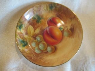 Vintage Royal Worcester Pin Dish Fruit Hand Painted