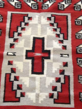 Vintage Navajo Indian Klagetoh Rug Blanket Weaving -