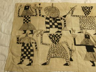 Early VTG Senufo Handpainted Mud Cloth African Korhogo Ivory Coast Mid Century 3