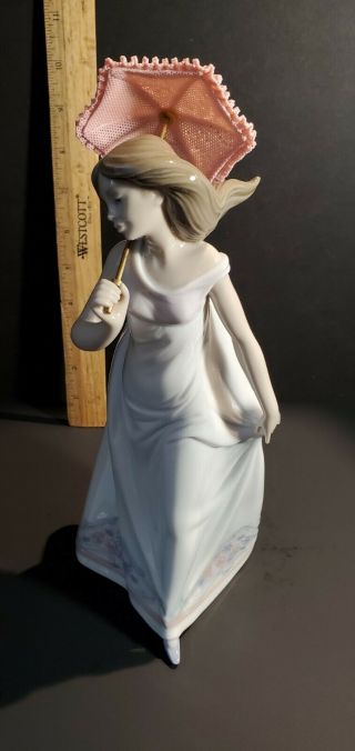 Vintage Lladro 11 " Figurine - 7636 Afternoon Prominade - - Gorgeous No Chips