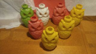 7 Vintage Owl Blow Mold Replacement String Light Covers Rv Patio Party