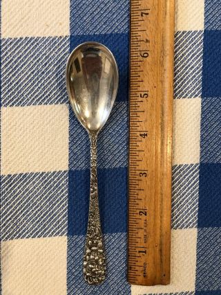 Vintage Kirk Stieff Sterling Silver Repousse Jam Spoon / Sherbet Spoon