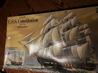Vintage Revell Uss Constitution 1:96 Scale The Big One Model Kit H - 398 Old Irons