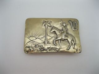 Rare Gold Plated Clemens Friedell - Pasadena Sterling Silver Vd Belt Buckle