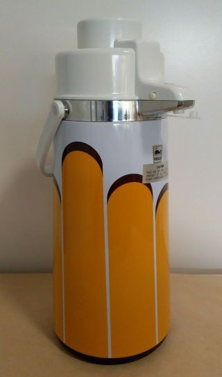 Retro Vintage Yellow Whale Vacuum Flask Thermos Pumppot Pump Air Pot