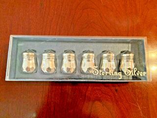 Schweitzer Silver Corp,  Sterling,  Mini Salt And Pepper Shakers Set Of 6