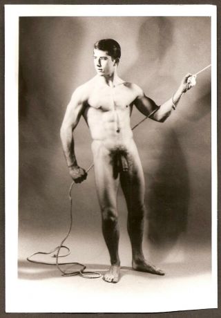 Vintage Male Nude - 1965 Figure Study By Troy Saxon - 5 X 7