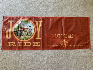 Fat Tire Amber Ale Canvas Belgium Brewing Co 57 " X 21 " Beer Banner Sign