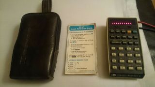 Vintage Hewlett Packard Hp25 Calculator With Case