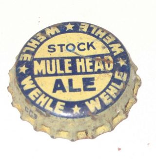 Wehle Mules Head Ale Beer Bottle Cap Crown - Wehle Brewing - West Haven Conn.  Ct