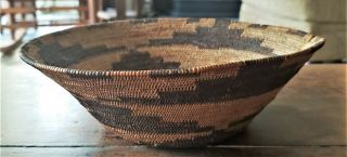 Northern California Native American Coil Basket Tray Bowl Yokut Maidu Hupa Karuk 2