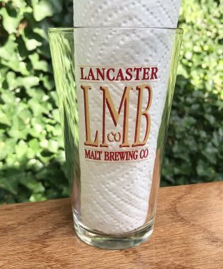 Lancaster Malt Brewing Co. ,  Lancaster,  Pa,  Rare Retired Beer Pint Glass