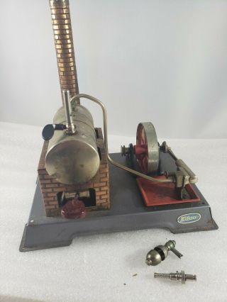 Vintage Wilesco Model Steam Engine With Fuel And Oil