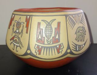 Margaret & Luther Gutierrez Santa Clara Pueblo Pottery 5.  5 " X4 " Tall - 8 Side Pot