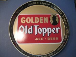 Vintage Old Topper Golden Ale Beer Tray Rochester Brewing Co.  Rochester N.  Y.