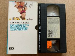 Vintage The Wild Geese Vhs Video Tape Richard Burton