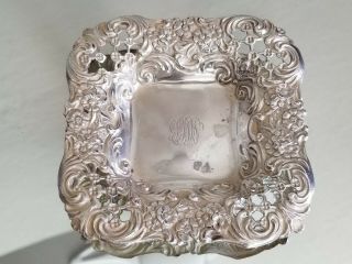 Antique 1896 Sterling Silver 925 Whiting Trinket Jewelry Tray Made In Usa 35 Grs