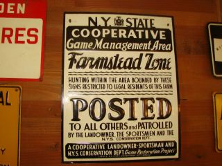 N.  Y.  State Cooperative Game Management Area Sign