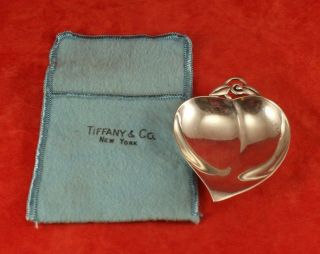 Vintage Tiffany & Co.  Sterling Silver Leaf Nut Dish Or Pin Dish - Bag