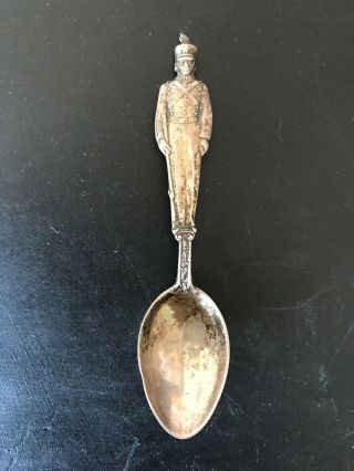 Watson Sterling Silver Full Figure Military Soldier Demitasse Spoon West Point