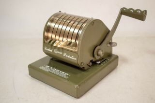 Vintage Paymaster X550 Series Check Writer Stamping Machine W/ Key Retro Mcm