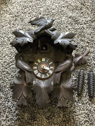 Vintage German Black Forest Cuckoo Clock Made In Germany