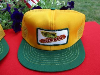2 Old Vintage Dekalb Patch Snapback Hat Cap Trucker Farmer Swingster 3