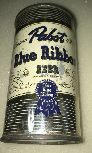 Pabst Blue Ribbon Beer 12 Oz.  Flat Top Beer Can - Milwaukee,  Wi.