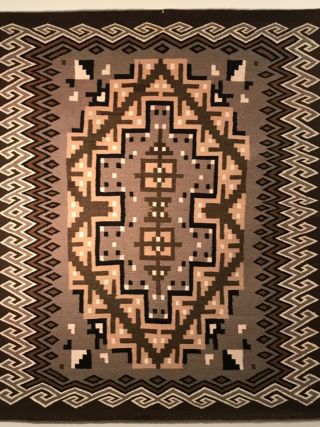 Stunning Navajo 2 - Sided Rug,  Abstract Rolling Logs,  Spider Woman Crosses,