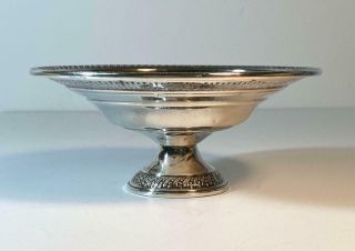 Vintage Lord Silver Inc.  Weighted Sterling Pierced 6.  5 " Compote Candy Nut Dish