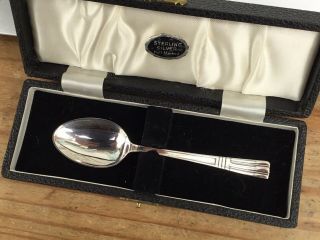 A Vintage Sterling Silver Christening Spoon,  Hallmarked For 1957