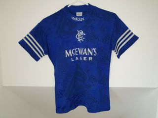 Rangers Real Vintage Football Shirt Jersey Adidas 1994 1996 Home Children 28/30