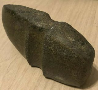 Native American 3/4 " Grooved Stone Axe From Se Iowa,  Field Find From Campsite
