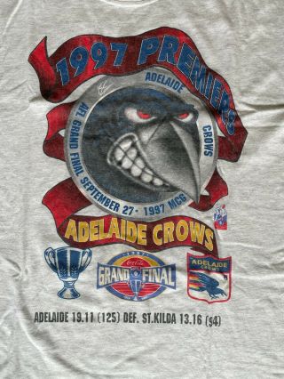 Vintage 1997 Adelaide Crows T - Shirt - Official AFL PRODUCT VFL 2