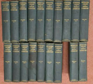 Vintage Books - 19 Volumes Of International Library Of Famous Literature - C.  1900