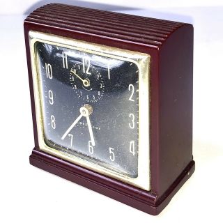 Vintage Art Deco Westclox Usa Bakelite Clock Alarm Mid Century Décor