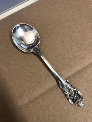 Wallace Grande Baroque Sterling Silver Cream Soup Spoon 6 - 1/8 " 46 Grams