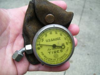 1920 ‘s - 1930s Vintage Auto Us Standard Tire Gauge Tool Ford Chevy Gm