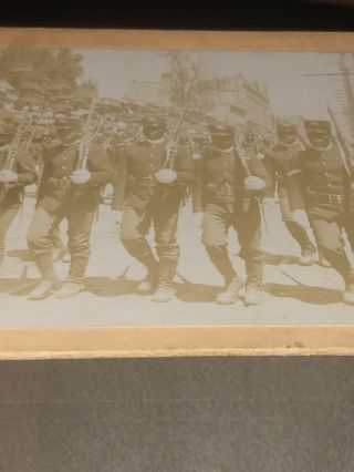 1860’s Civil War African American “union Soldiers” Marching To Battle - Real Photo