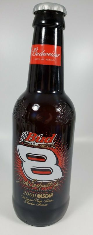 Budweiser Bud 8 Dale Earnhardt,  Jr.  Nascar Tall 14 1/2 " Tall Glass Beer Bottle
