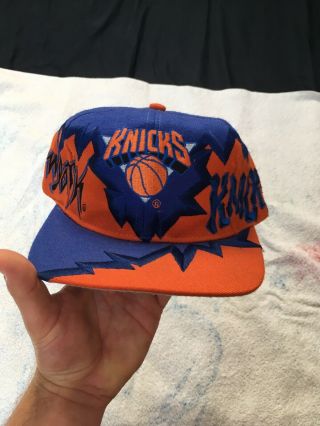 Ny Knicks Drew Pearson Graffiti Snapback Hat Vintage Shockwave Ewing Cap 90s