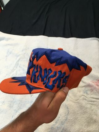 Ny Knicks Drew Pearson Graffiti Snapback Hat Vintage Shockwave Ewing Cap 90s 3