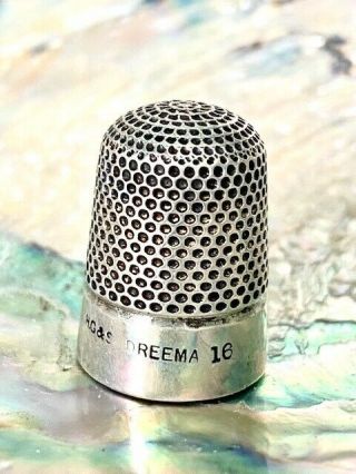 Sterling Silver Dreema 16 Thimble Hg&s (henry Griffith&sons) Made In England