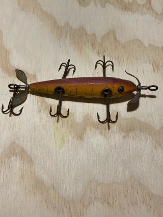 Vintage Rhodes / Shakespeare 5 Hook Minnow Fishing Lure Early Tough