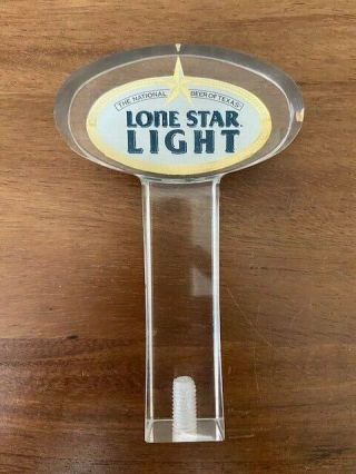 Vintage Acrylic Oval Lone Star Light Beer Tap Handle - In Bag