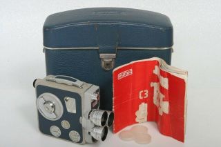 Eumig C3 M Regular 8 Movie Camera - Blue leather panels - vintage display item 2