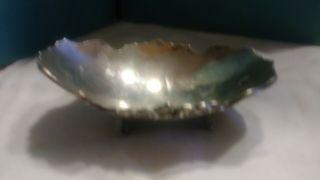 Vintage 925 Silver Small Oval Bowl With The 5 " X 3 1/2