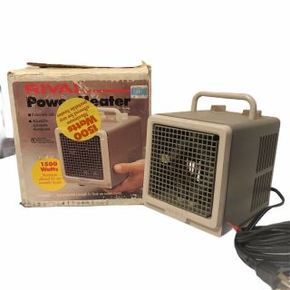 Vintage Rival Electric Space Power Heater 1500 Watt T620 Gray Box